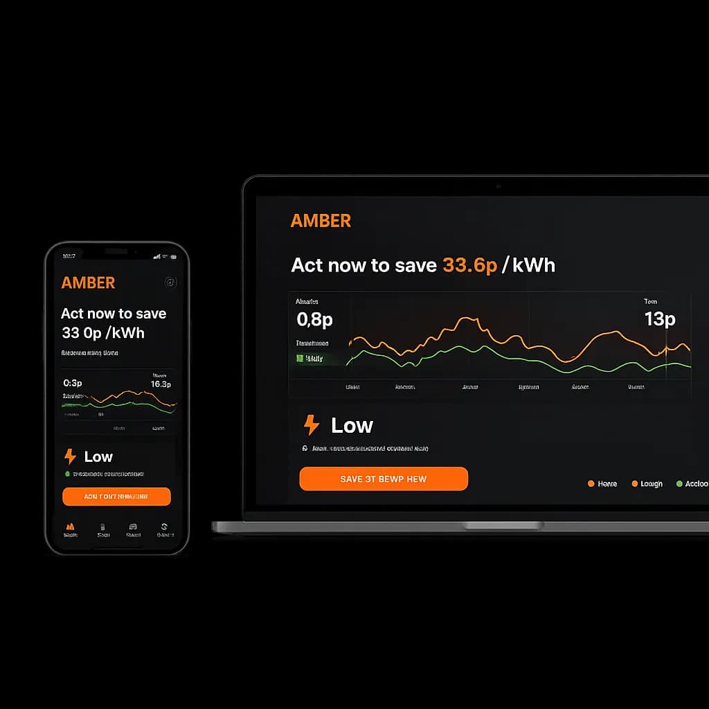 Amber Fusion Energy Trading App Interface